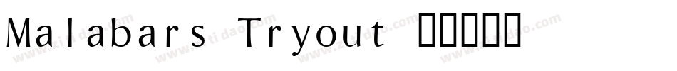 Malabars Tryout字体转换